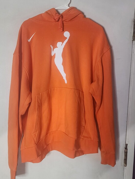 Nike Jackets & Blazers - Nike Orange Hoodie with White Swoosh and Graphic